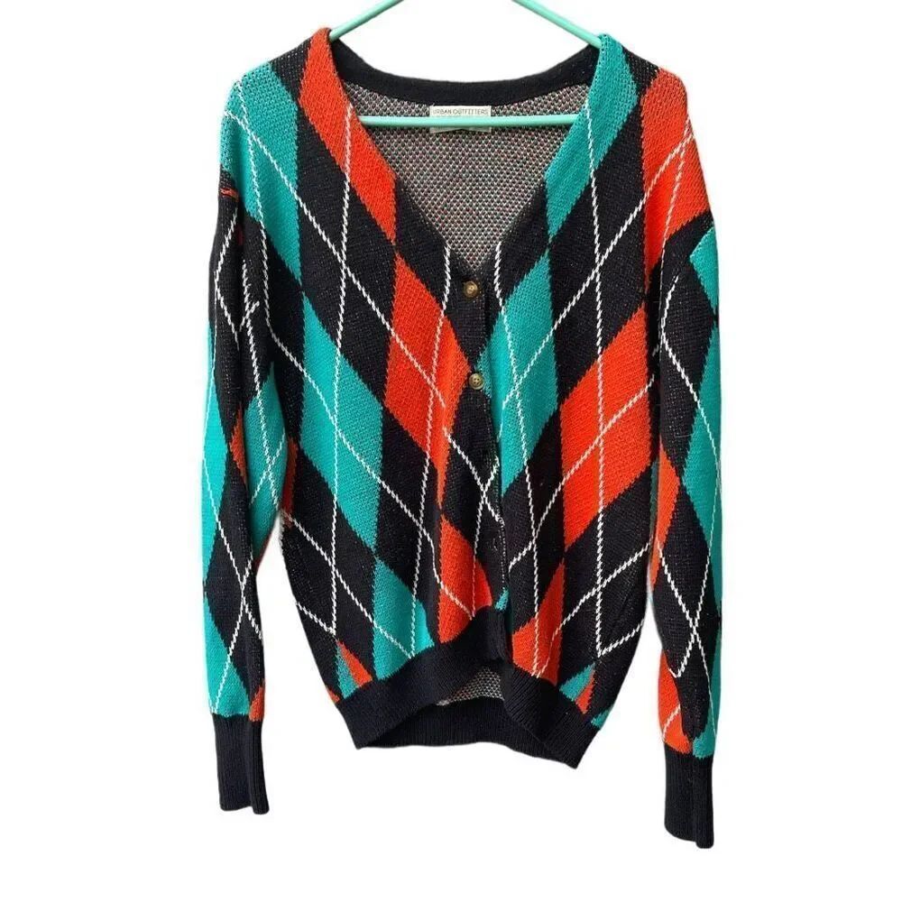 Urban Outfitters size XSโoversized argyle cardigan
